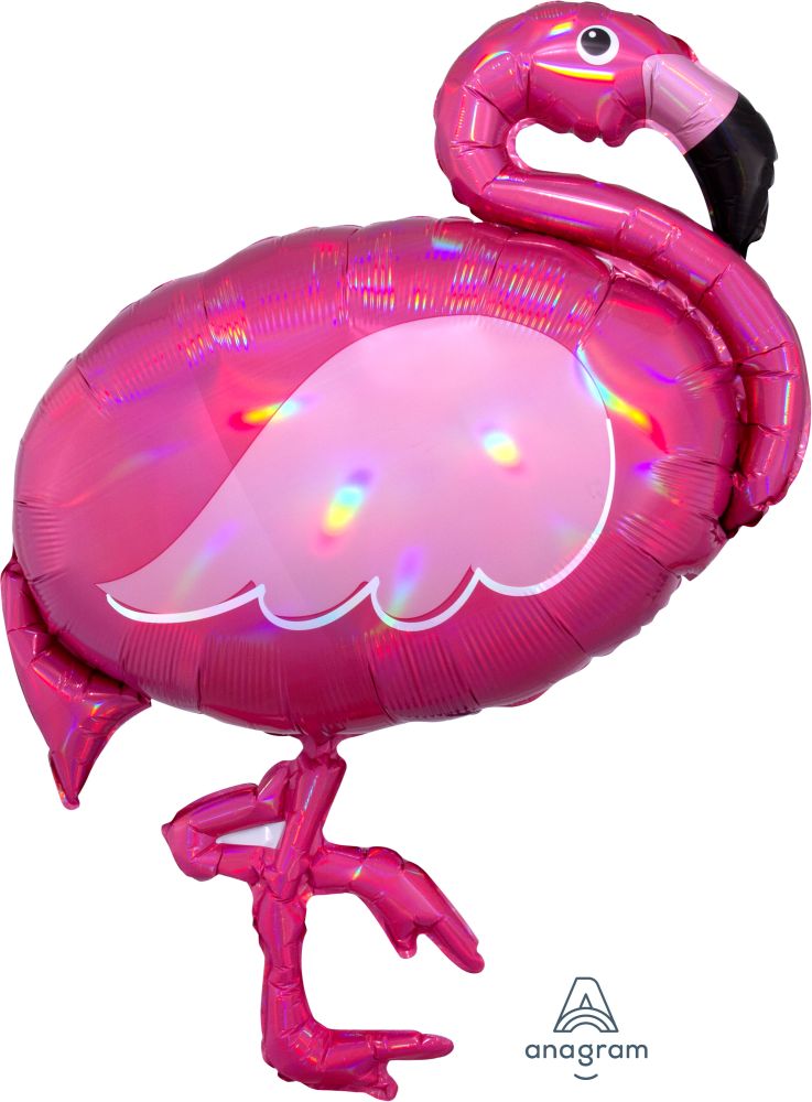Holographic Iridescent Pink Flamingo Foil