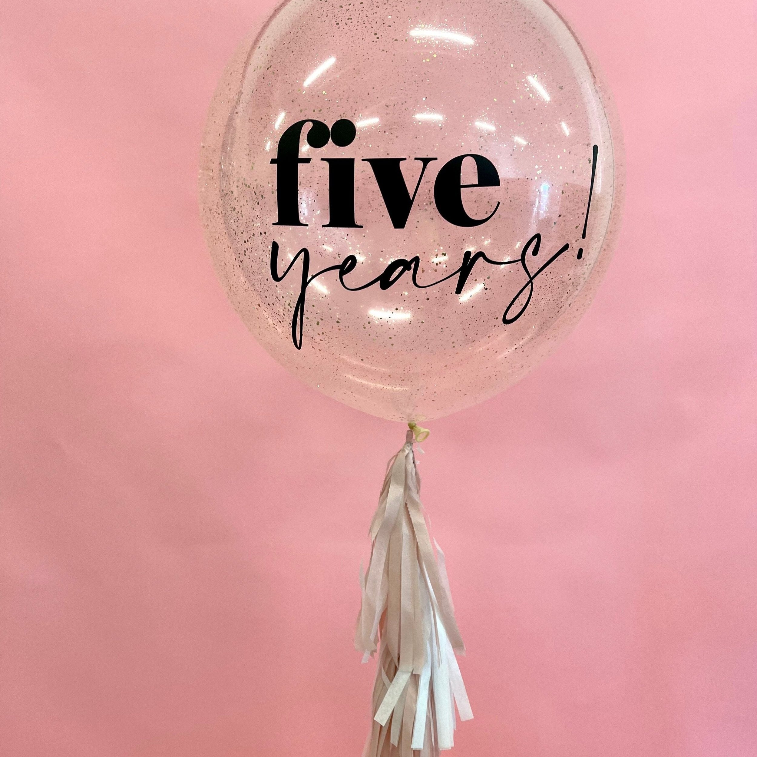 Glitter Signature Balloon w/ Tassel