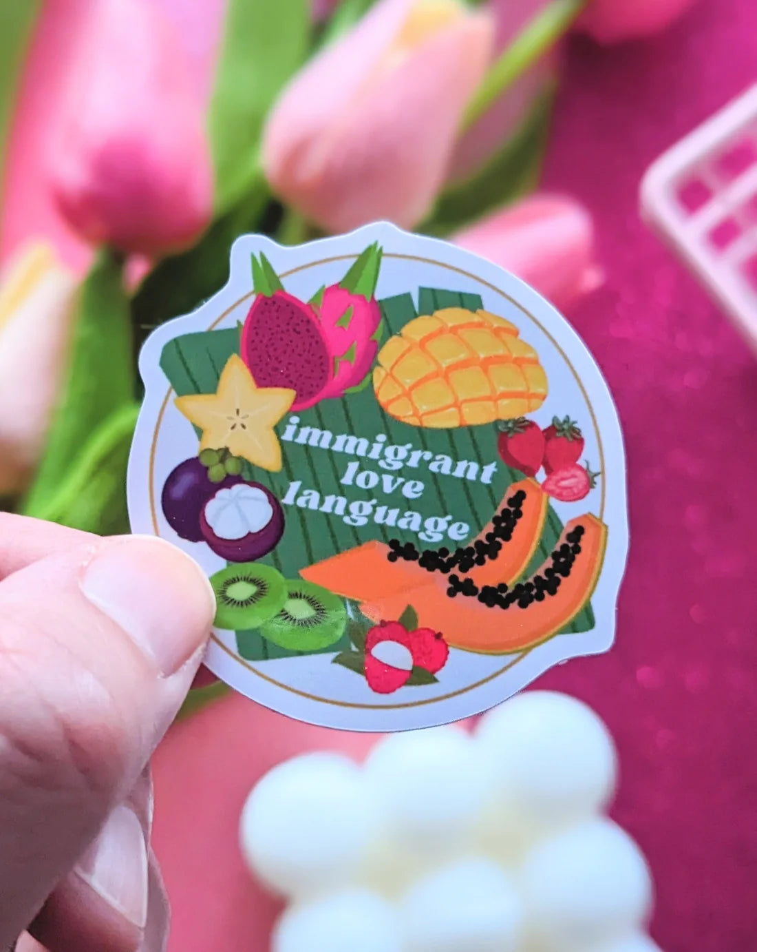 Immigrant Love Language Sticker