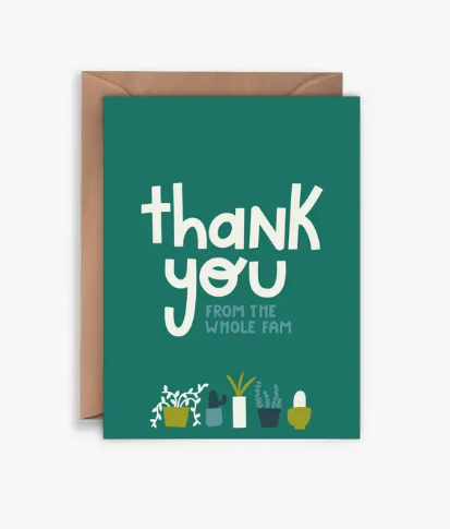 Thank You from the Whole Fam