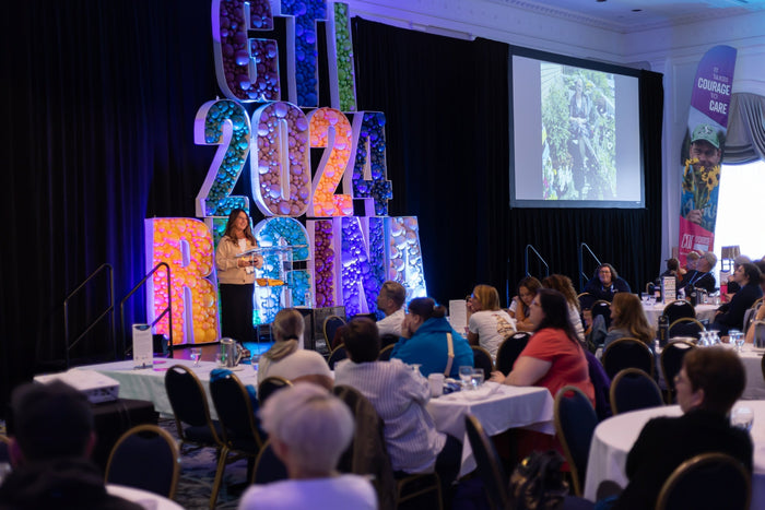 Colour blocked balloon mosaic spelling 