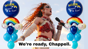 woman with mic, words read: 