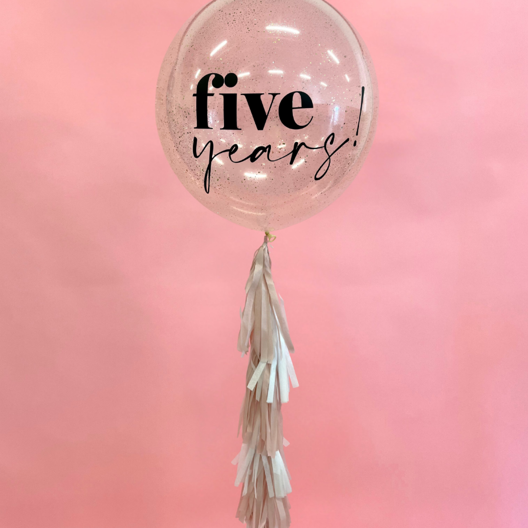 Glitter Signature Balloon w/ Tassel