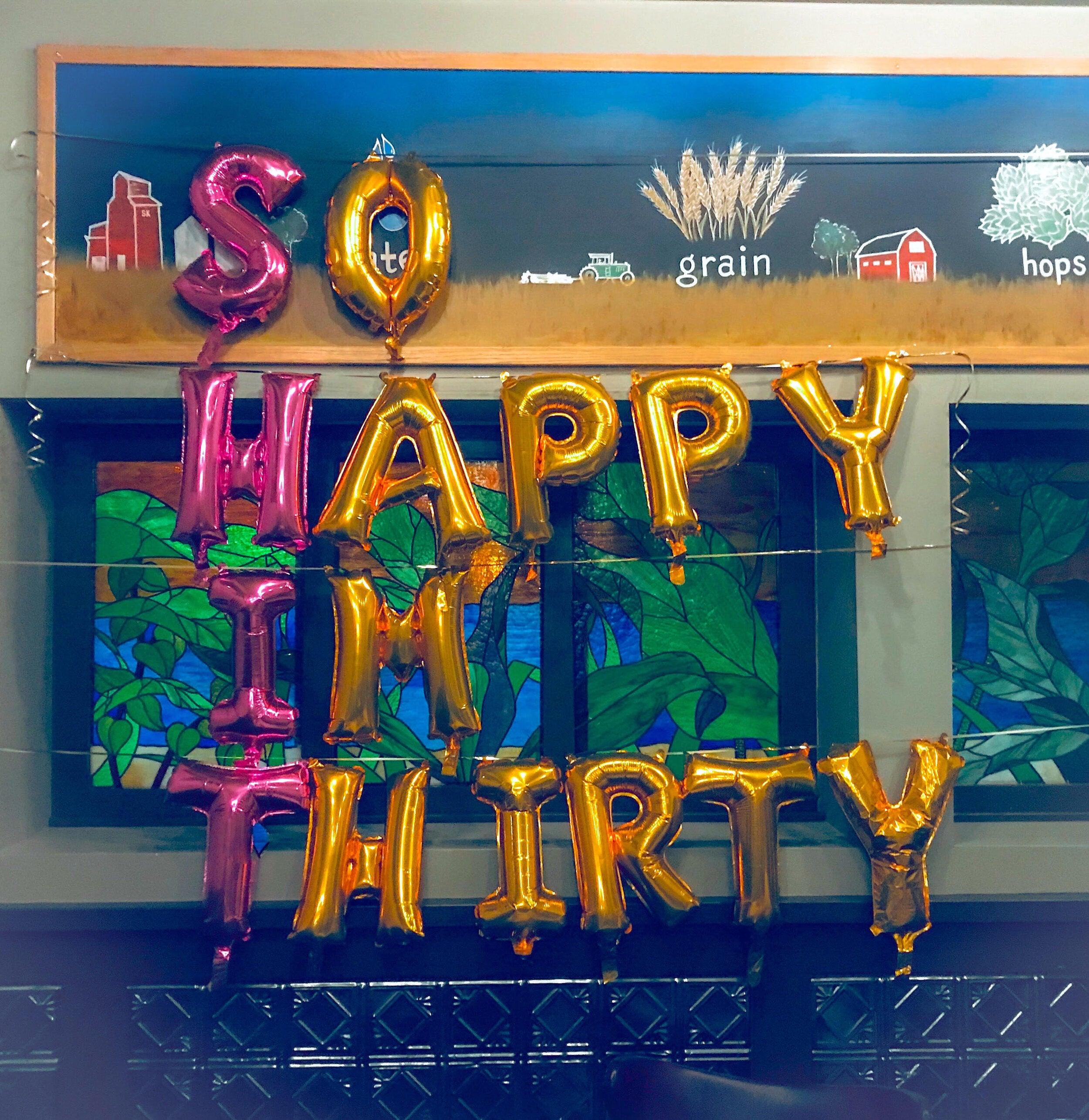 So Happy I'm Thirty (SHIT) Letter Banner