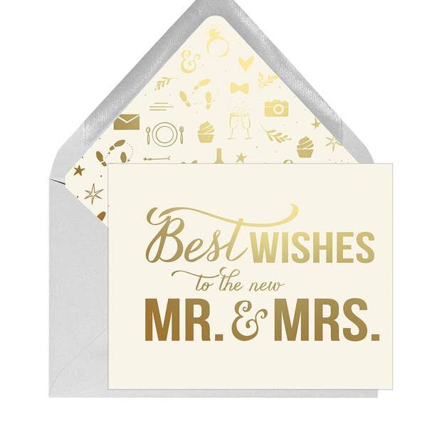 Best Wishes Mr and Mrs Card