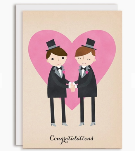 Congratulations Grooms Wedding Card