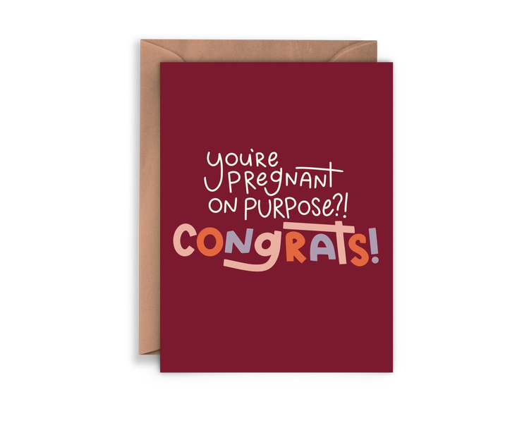 You're Pregnant on Purpose New Baby Card