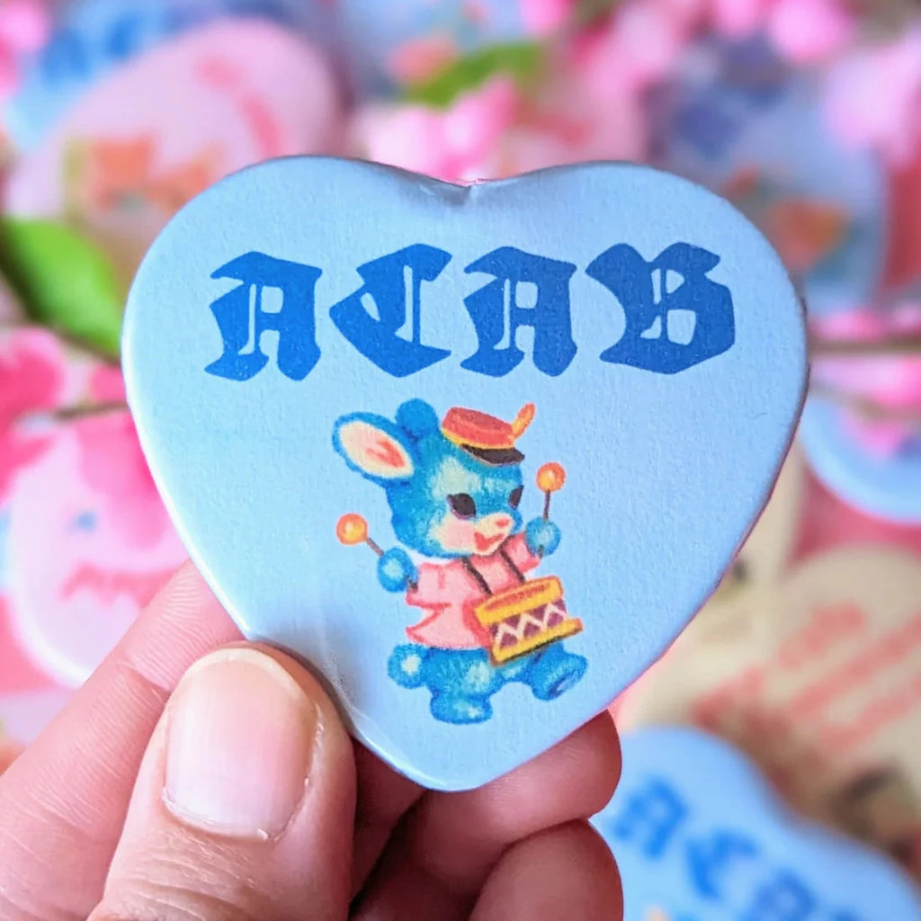 ACAB Heart Shaped Button Pin